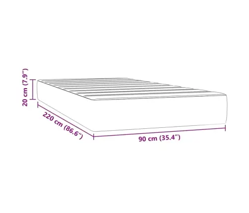 Vedrumadrats, Tumehall, 90X220X20 cm Samet