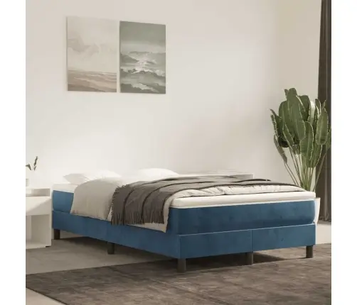 Kabatu Atsperu Matracis, Tumši Zils, 120X220X20 Cm, Samts Vidaxl Kabatu Atsperu Matracis, Tumši Zils, 120X220X20 Cm, Samts Vidaxl
