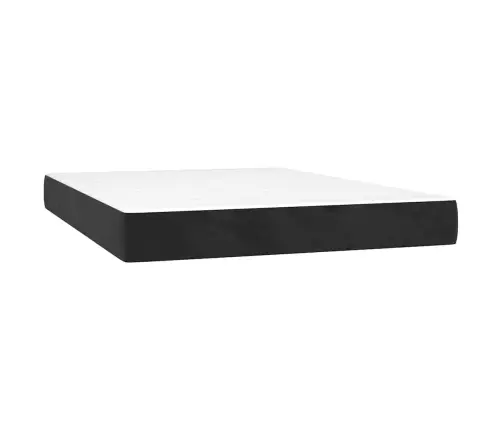 Kabatu Atsperu Matracis, Melns, 140X220X20 Cm, Samts Vidaxl
