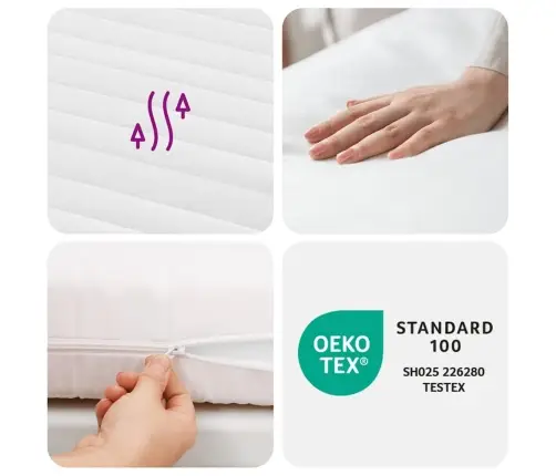 Putu Matracis, Balts, 200X220 Cm, 7 Zonas, Cietība 20 Ild Vidaxl