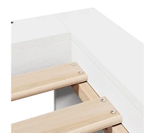 Lovos Rėmas Be Čiužinio, Balta, 90X190cm Pušies Masyvas