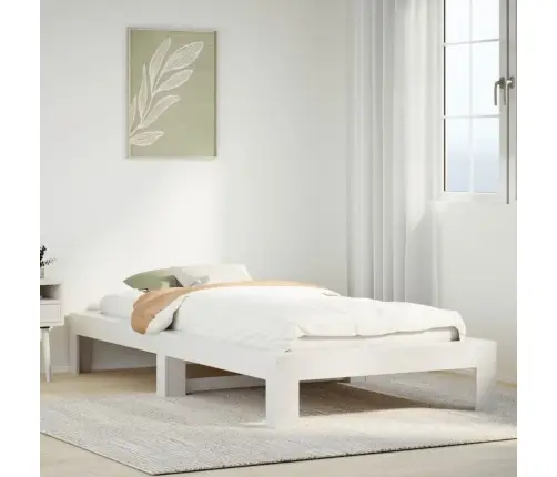 Lovos Rėmas Be Čiužinio, Balta, 90X190cm Pušies Masyvas
