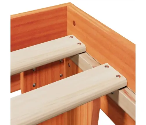 Gulta Bez Matrača, Vaska Brūnas, 200X200 Cm, Priedes Masīvkoks Vidaxl