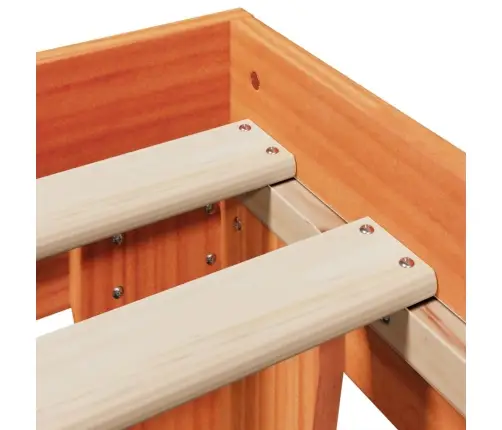 Gulta Bez Matrača, Vaska Brūnas, 180X200 Cm, Priedes Masīvkoks Vidaxl