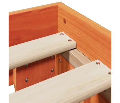 Voodiraam Ilma Madratsita, Vahapruun, 120 X 200 cm Männipuit