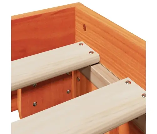 Gulta Bez Matrača, Vaska Brūnas, 135X190 Cm, Priedes Masīvkoks Vidaxl