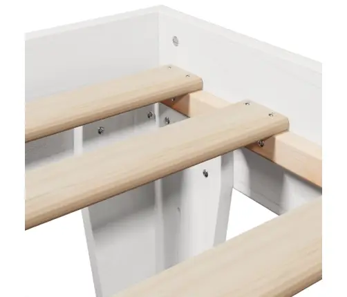 Gulta Bez Matrača, Balts, 75X190 Cm, Priedes Masīvkoks Vidaxl