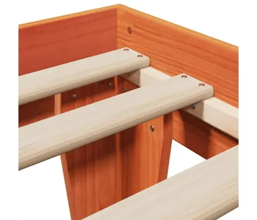 Gulta Bez Matrača, Vaska Brūnas, 90X190 Cm, Priedes Masīvkoks Vidaxl