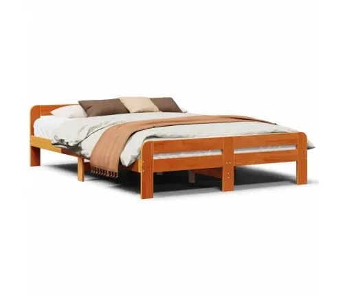 Voodiraam Ilma Madratsita, Vahapruun, 160 X 200 cm Männipuit