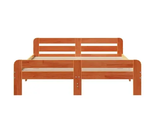 Voodiraam Ilma Madratsita, Vahapruun, 160 X 200 cm Männipuit