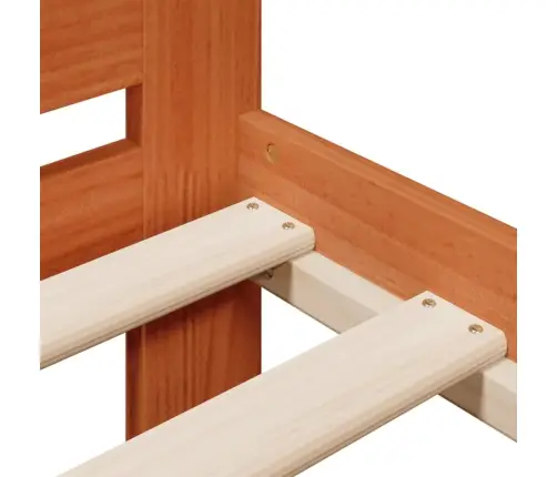 Gulta Bez Matrača, Vaska Brūnas, 150X200 Cm, Priedes Masīvkoks Vidaxl