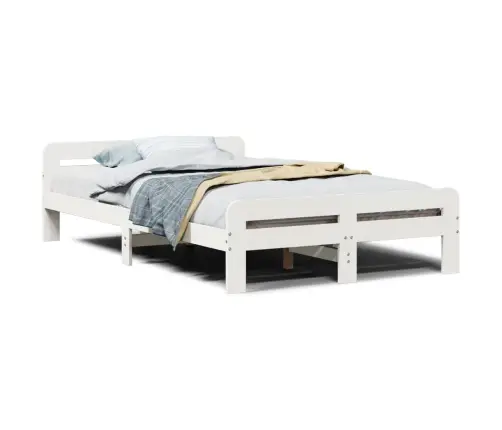 Voodiraam Ilma Madratsita, Valge, 120 X 190 cm Männipuit