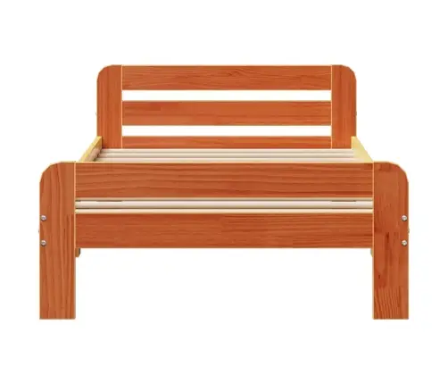 Voodiraam Ilma Madratsita, Vahapruun, 75 X 190 cm Männipuit