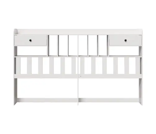 Galvgalis Ar Plauktiem, Balts, 180 Cm, Priedes Masīvkoks Vidaxl