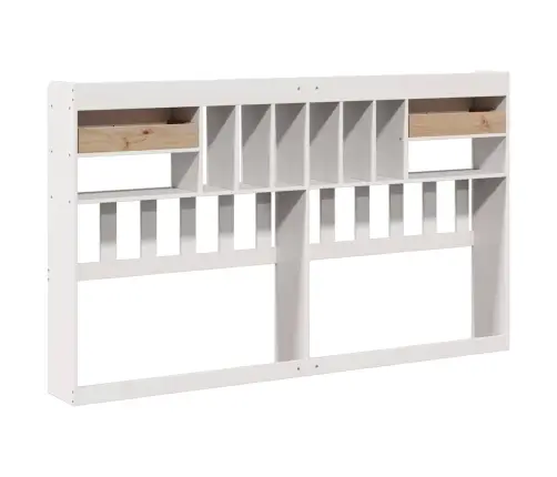 Galvgalis Ar Plauktiem, Balts, 180 Cm, Priedes Masīvkoks Vidaxl