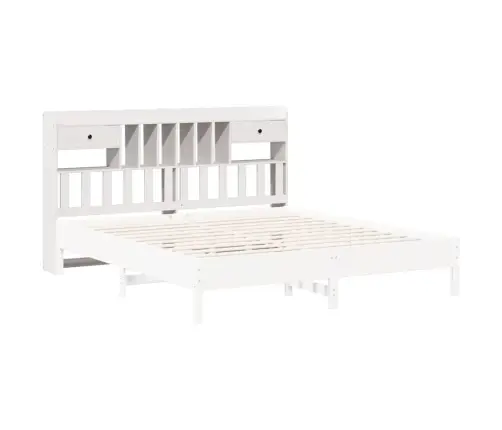 Galvgalis Ar Plauktiem, Balts, 180 Cm, Priedes Masīvkoks Vidaxl