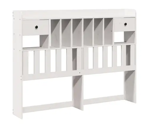 Galvgalis Ar Plauktiem, Balts, 160 Cm, Priedes Masīvkoks Vidaxl