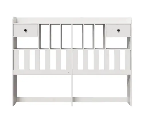 Galvgalis Ar Plauktiem, Balts, 160 Cm, Priedes Masīvkoks Vidaxl