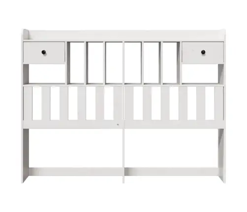 Hoiuruumiga Voodipeats, Valge, 140 cm Männipuit