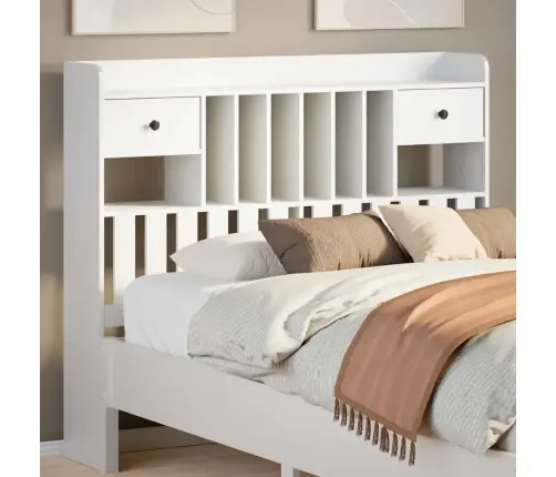 Galvūgalis Su Daiktų Laikymo Vieta, Baltas, 135cm Pušis Galvūgalis Su Daiktų Laikymo Vieta, Baltas, 135cm Pušis