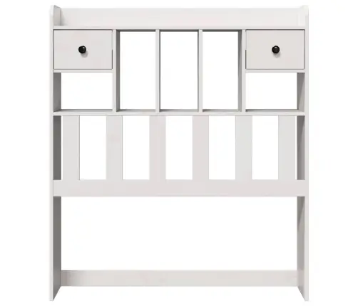 Galvgalis Ar Plauktiem, Balts, 90 Cm, Priedes Masīvkoks Vidaxl