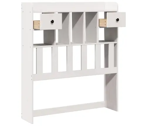 Galvgalis Ar Plauktiem, Balts, 90 Cm, Priedes Masīvkoks Vidaxl