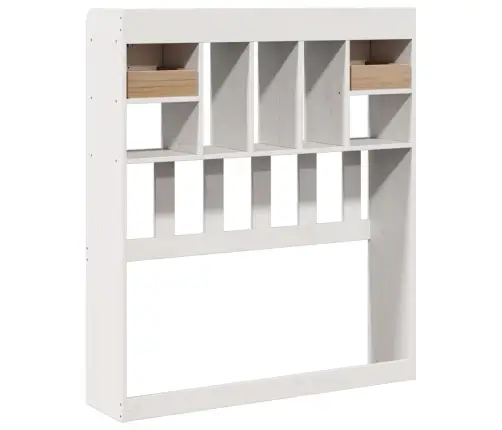 Galvgalis Ar Plauktiem, Balts, 90 Cm, Priedes Masīvkoks Vidaxl