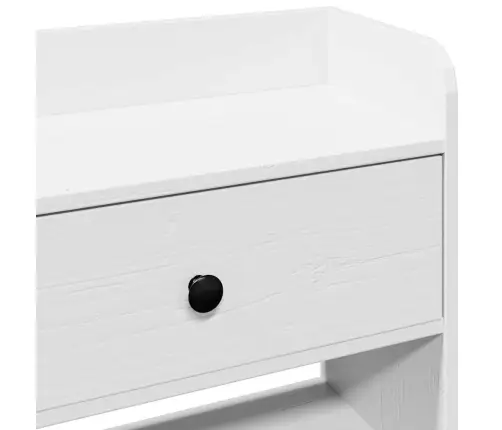 Galvgalis Ar Plauktiem, Balts, 90 Cm, Priedes Masīvkoks Vidaxl