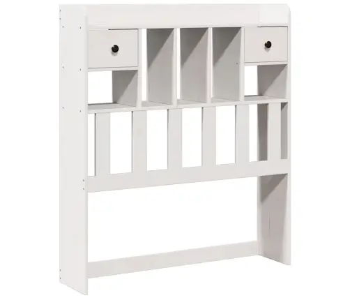 Hoiuruumiga Voodipeats, Valge, 75 cm Männipuit