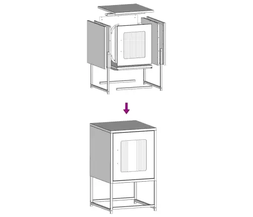 Naktsskapītis Melns 36X39X60,5 Cm Auksti Velmēts Tērauds Vidaxl
