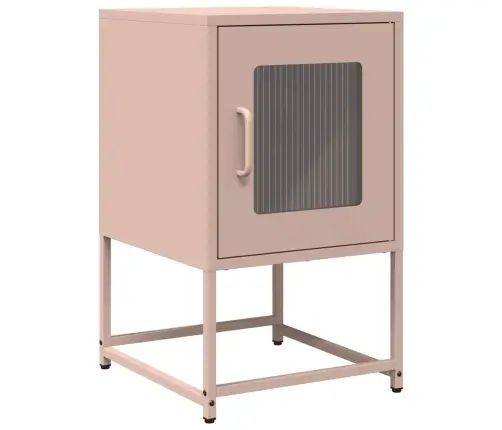 Öökapp Roosa 36X39X60,5 Cm Külmvaltsitud Teras Öökapp Roosa 36X39X60,5 Cm Külmvaltsitud Teras