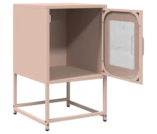 Öökapp Roosa 36X39X60,5 Cm Külmvaltsitud Teras Öökapp Roosa 36X39X60,5 Cm Külmvaltsitud Teras