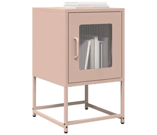 Öökapp Roosa 36X39X60,5 Cm Külmvaltsitud Teras Öökapp Roosa 36X39X60,5 Cm Külmvaltsitud Teras