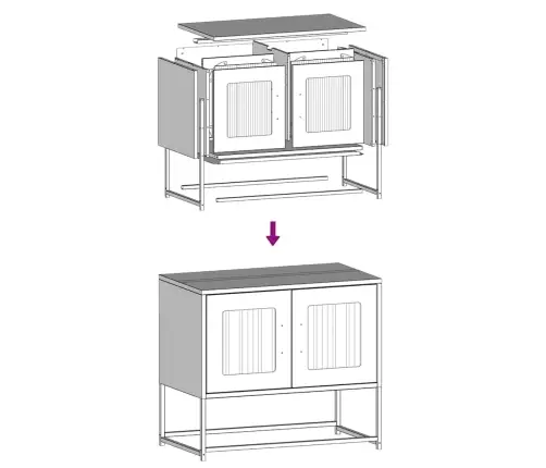 Televizora Skapis Rozā 68X39X60,5 Cm Auksti Velmēts Tērauds Vidaxl