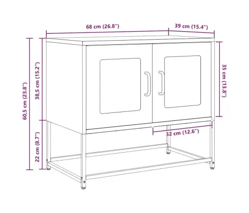 Telerikapp Oliivroheline 68X39X60,5 Cm Külmvaltsitud Teras