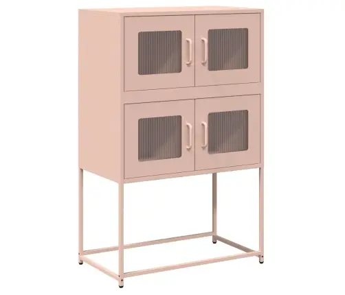 Highboard Pink 68X39X107 Cm Tērauds Vidaxl