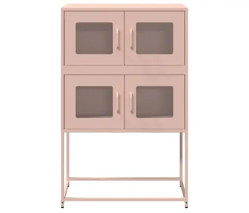 Highboard Pink 68X39X107 Cm Tērauds Vidaxl