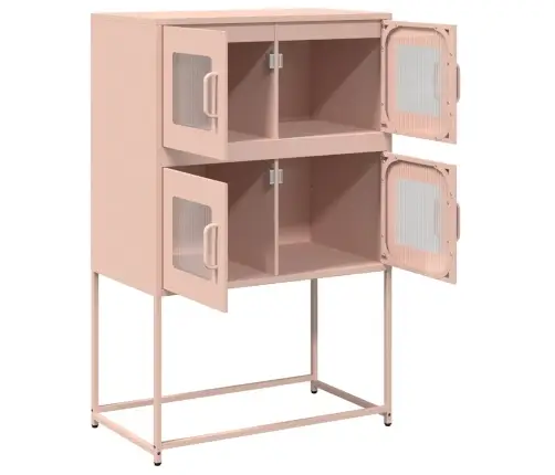 Highboard Pink 68X39X107 Cm Tērauds Vidaxl