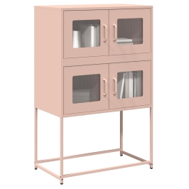 Highboard Pink 68X39X107 Cm Tērauds Vidaxl