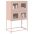 Highboard Pink 68X39X107 Cm Tērauds Vidaxl