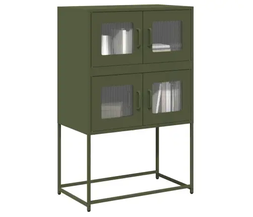 Highboard Olive Green 68X39X107 Cm Tērauds Vidaxl Highboard Olive Green 68X39X107 Cm Tērauds Vidaxl