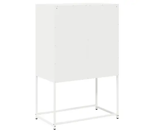 Highboard White 68X39X107 Cm Tērauds Vidaxl