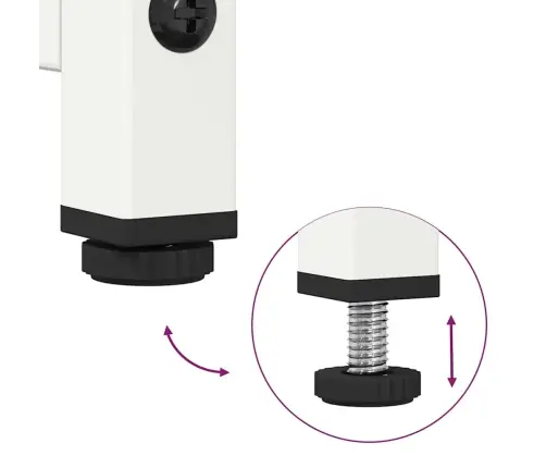 Highboard White 68X39X107 Cm Tērauds Vidaxl