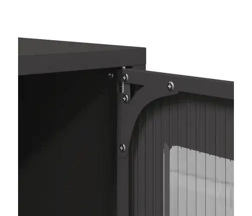 Highboard Black 68X39X123 Cm Tērauds Vidaxl