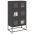 Highboard Black 68X39X123 Cm Tērauds Vidaxl