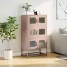 Highboard Pink 68X39X123 Cm Tērauds Vidaxl