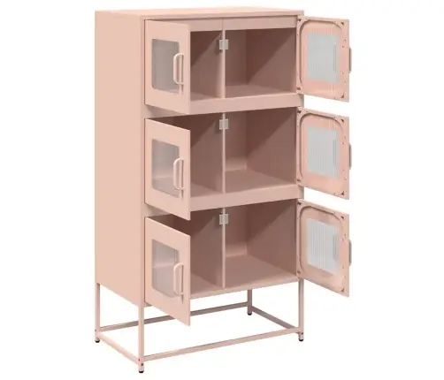 Highboard Pink 68X39X123 Cm Tērauds Vidaxl