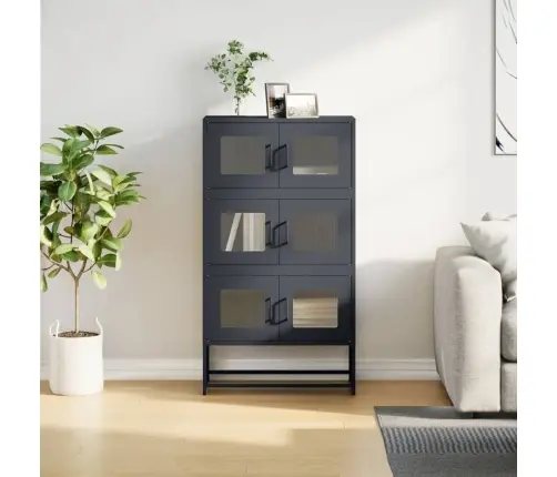 Highboard Antracīts 68X39X123 Cm Tērauds Vidaxl