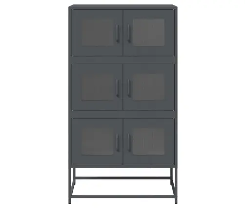 Highboard Antracīts 68X39X123 Cm Tērauds Vidaxl