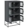 Highboard Antracīts 68X39X123 Cm Tērauds Vidaxl